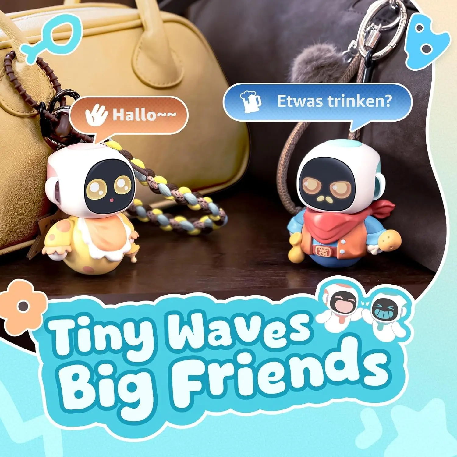 Eiliko Portable Robot Toy, Cute Ai Electronic Companion Keychain, Interactive Fun Gift for Couples, Friends, and Everyday Use