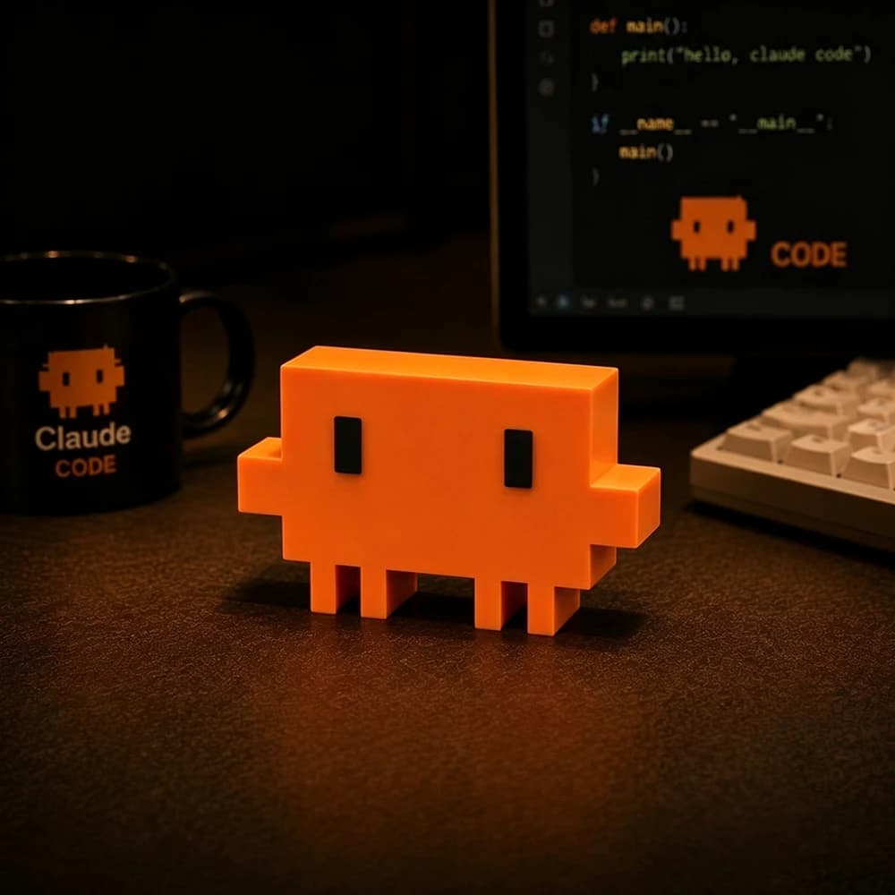 AI Claude Code Cosplay 3D Printing Doll Model Creative Desktop Decoration Pixel Style Prop Unisex Ornament Accessory